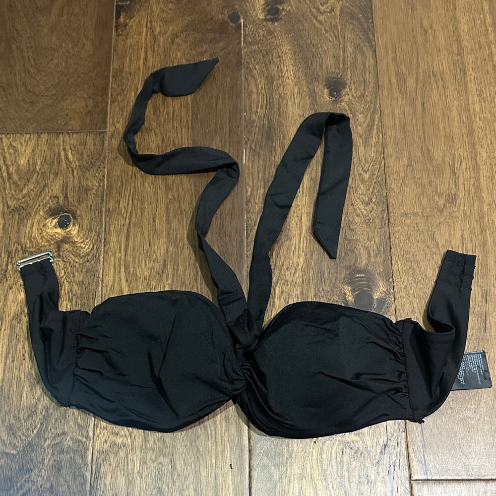 H&M Black Bathing Suit Top Size 8